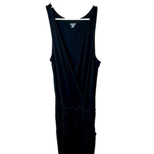 Aerie sleeveless black jumpsuit Size XS minimalist norm core